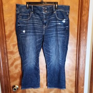 American Eagle Outfitters Blue Ankle Cropped Jeans